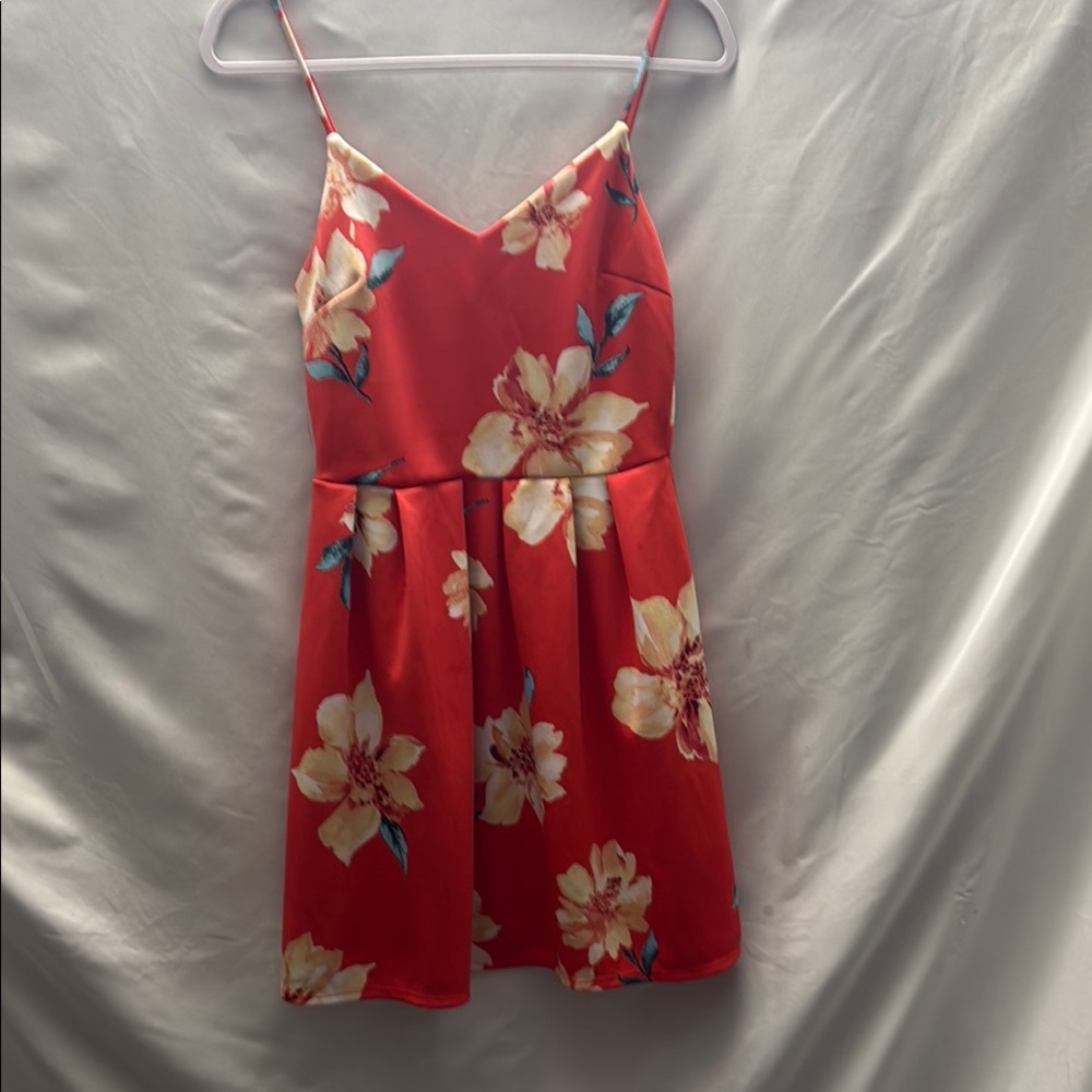 Monteau Red and White Dress